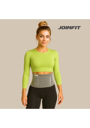 Joinfit Termal Sauna Bel Göbek Eritme Incelme Terleme Korsesi Termal Sauna Kemer Xlarge Gri
