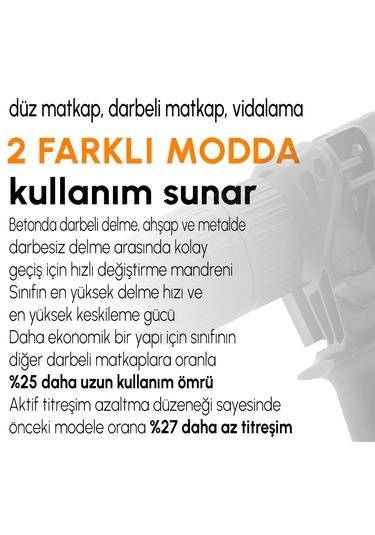 Prohummer PH250 Profesyonel Elektrikli Darbeli Matkap Mavi