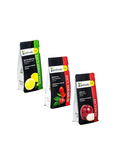 Prafendy Nane Limon Kuşburnu Elma Çayı Gerçek Meyve Taneli 3 x 250 G