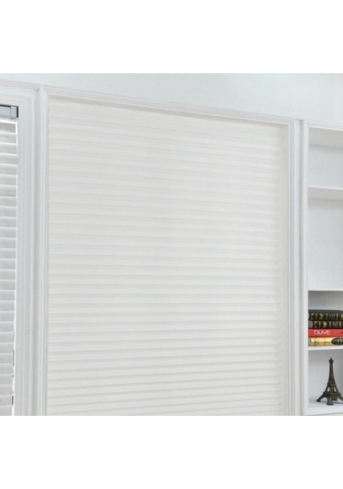 Pazly Kordonsuz Karanlık Hücresel Perde, Yatak Odası & Ofis İçin, Uv Koruma & Isı Yalıtımı, Siyah/beyaz/kahverengi Beyaz