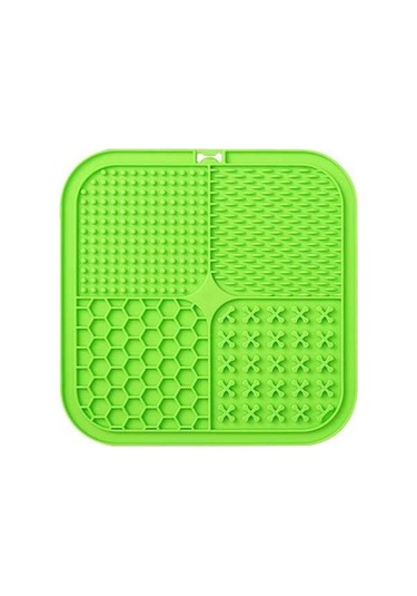 Moly Yeşil Vakumlu Köpek Yalama Matı, Evcil Hayvan Diş Sağlığı İçin Yeşil