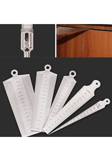 Dancemonkey Kama Feeler 15-30mm Paslanmaz Çelik Cetvel Muayene Konik Ölçer Diğer