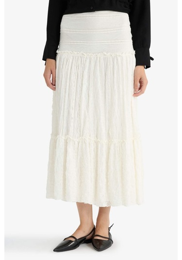Defacto A Kesim Dantel Maxi Etek F6601ax25hser105 Ekru