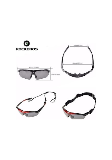 Rockbros Polarize Uv Korumalı Mavi Bisiklet Gözlüğü Açık Gri