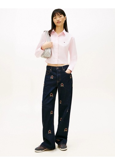 Tommy Hilfiger Tjw Kısa Rahat Kesim Kadın Pembe Gömlek Dw0dw22078tog Pembe