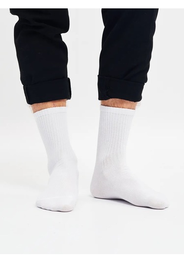 Dzen&socks Beyaz Yüksek Çorap Seti 253479954 Beyaz