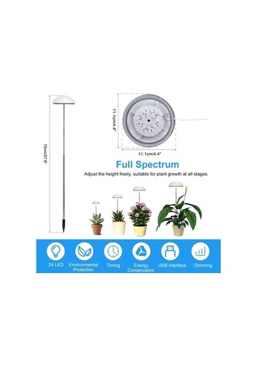 Besthome1 Led Saksı Bitki Büyüme Lambası - Tam Spektrum Beyaz Işık