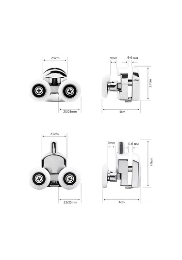 Matura Duş Kabini İçin 23 Mm Tekerlekler 218712792 Diğer