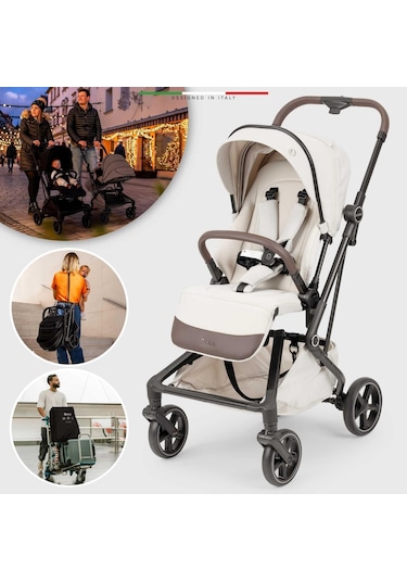 Elele Rotativo Çift Yönlü Kabin Tipi Bebek Arabası Bej