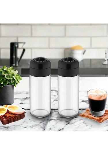 Kapris 00101Cam Baharatlık Seti 245 ML 6'lı Siyah