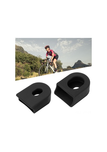 Geeroyoo Rısk Marka Silikon Bicycle Krank Koruması, Yumuşak Ve Esnek, Farklı Markalara Uyumlu, 5 Çift/poşet, Montaj Kolay, Karbon Siyah Siyah