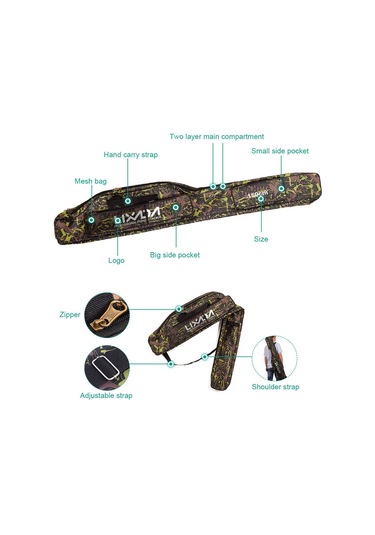 Lixada Balıkçılık Çanta Olta Taşıyıcı Oxford Olta Kamışı