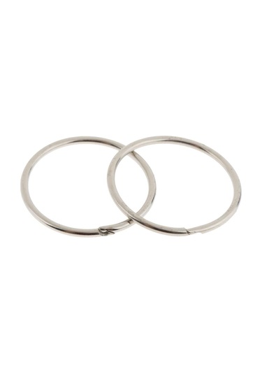 Homyl 10 Adet Bölünmüş Anahtarlık Yüzük Gümüş-38mm Gümüş-38mm Gümüş