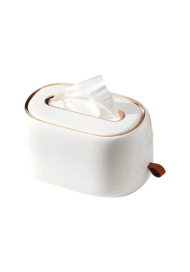 Beyaz Mendil Tutucu Yaylı Masaüstü Duvara Monte Mendil Kapak Kağıdı Havlu Dispenseri Kağıt Çıkarma Peçete Dispenseri