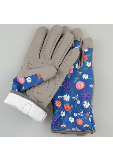 Folinda Xl Büyüklük Mavi Bahçe Eldiveni - Mikrofiber Dayanıklı, Delikçik Ve Çizik Koruyucu, Ergonomik Tutuş, Akrilik Desenli, Pruning Ve Weeding İçin