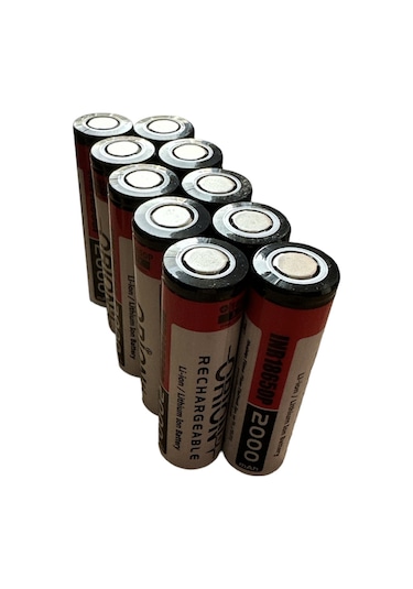 Orion 10 Adet 18650p 3.7v 2000mah 15c Şarj Edilebilir Pil