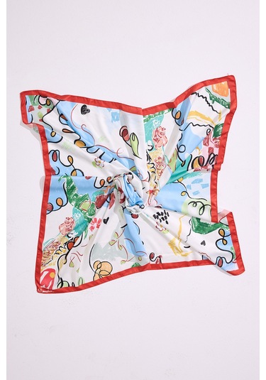 Saten Desenli Şal Summer Summer