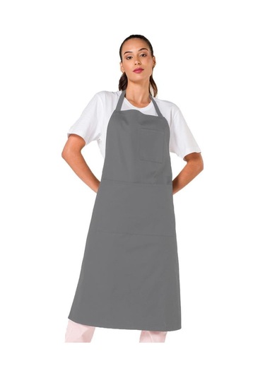 Şensel, Ön Önlük, Gri, Boyundan Askılı -93E2531- Restoran-Mutfak