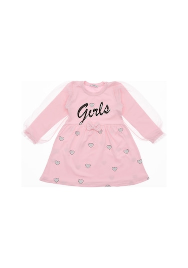 Kız Çocuk Elbise 00083 Açık Pembe