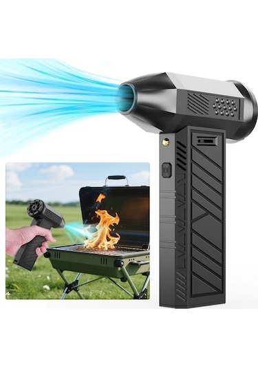 Honeybeeshop Absler Anknq Mini Sıkıştırılmış Hava Üfleyici Turbo Jet Fan Şiddetli Turbo Üfleyici Usb Şarjlı Araba Temizleme Kamp Çim Bakımı