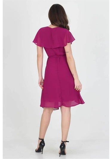 Kadın Şifon Mezuniyet Elbisesi Dpry8081 Mürdüm