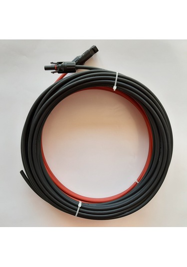 Mc4 Konnektörlü (soketli). 6 Mm Solar Kablo 10 m +10m = 20m