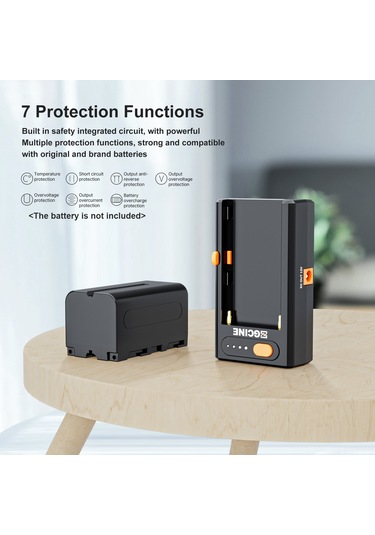 Yifomall Zgcıne Npf-02 Pil Şarj Aleti, Abs Malzeme, Type-c Pd Hızlı Şarj, Dc12v/8.4v Çıkış, 1/4 Vida Delikli Taban