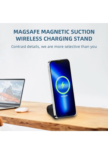 Maiyame Siyah Yeni Nesil Mıknatıs Telefon Tutucu: Kaymaz Eli, Bluetooth Bağlantı, 10w Kablosuz Şarj Ve 200mah Batarya