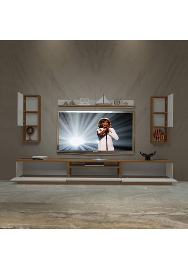 Decoraktiv Trendstyle 270da Mdf Tv Ünitesi Tv Sehpası Ceviz - Beyaz