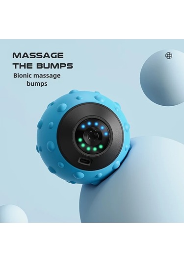 Dashanshop Siyah 5 Hız Ayarlı Titreşimli Masaj Topu Usb Şarjlı Yoga Fitness Masaj Aleti Siyah