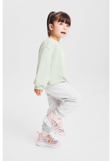 Vicco Dino Işıklı Kız Bebek Pudra Spor Ayakkabı Pudra