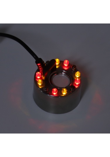 Wezone Stainless Steel Ultrasonic Cold Mist Maker 12 Led - Cool & Moisturize Air For Pond, Fish Tank, Vase - 110-240v Eu Plug