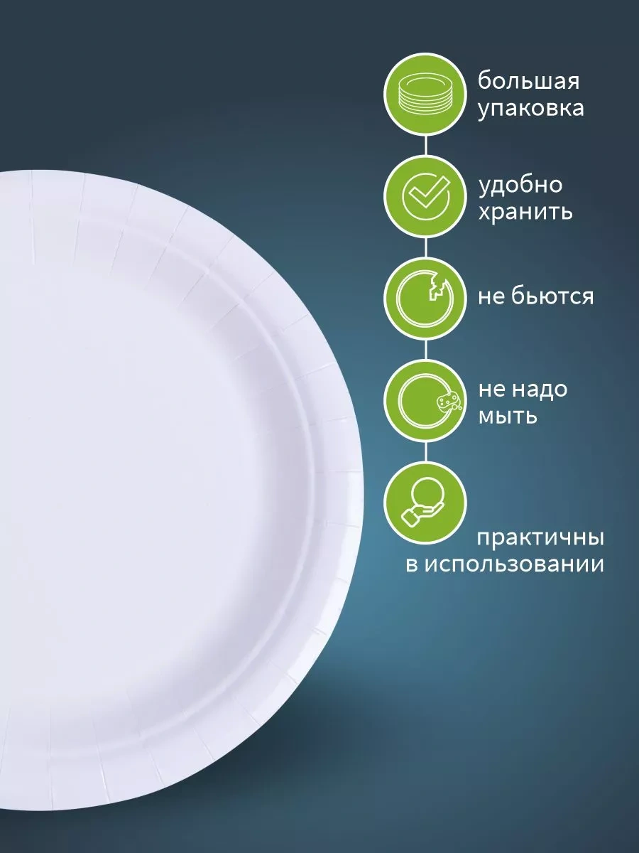 Kinomarket Tek Kullanımlık Kağıt Tabak 18 Cm 100 Adet. 71727478 100 adet