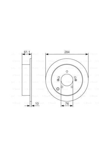 Hyundai Tucson 2.0Crdi 2005-2010 Bosch Arka Disk 2 Adet
