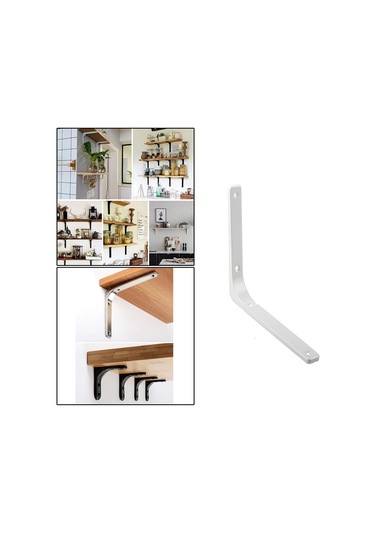 Suntek Ağır Hizmet Raf Aparatı Duvara Asma L Şekilli Braketler Beyaz 12 İnç Beyaz