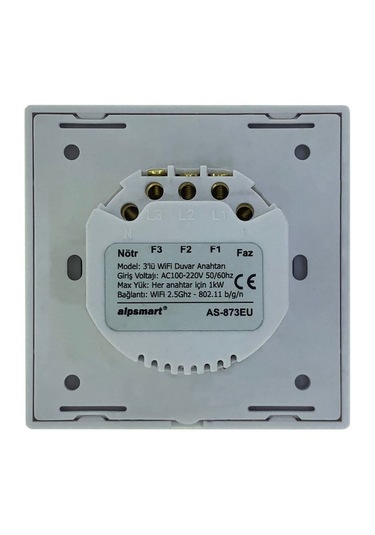 As873eu Wifi Akıllı Dokunmatik Üçlü Duvar Lamba Açma Anahtarı Tuy
