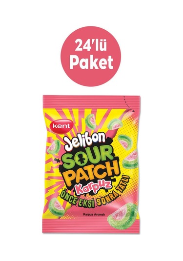 Kent Sour Patch Karpuz Aromalı Şekerleme 24 x 80 G