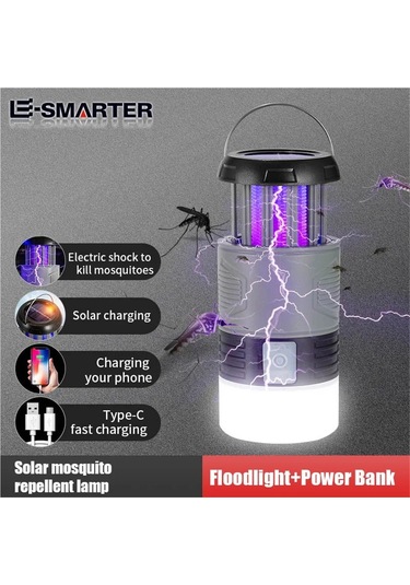 Jialan Güneş Sivrisinek Lamba Uv Bug İşık Usb Şarj Edilebilir