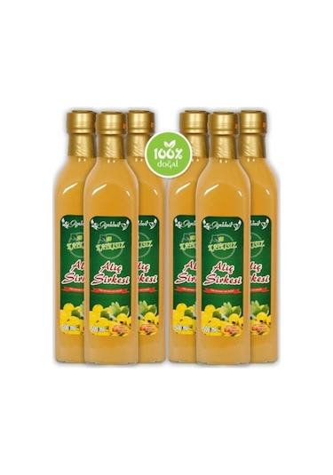 Alıç Sirkesi 6x500 Ml - %100 Katkısız Doğal Geleneksel Ev Yapımı