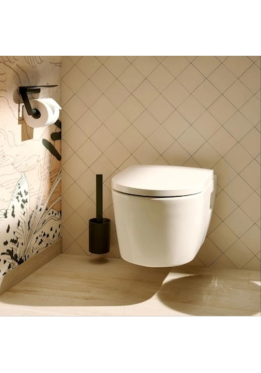 Hansgrohe Wallstoris Raflı Tuvalet Kağıtlığı Satin Siyah 27928670