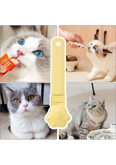 Tcherchi Pençe Şeklinde Kedi Pet Kedi Şerit Besleyici Kaşık