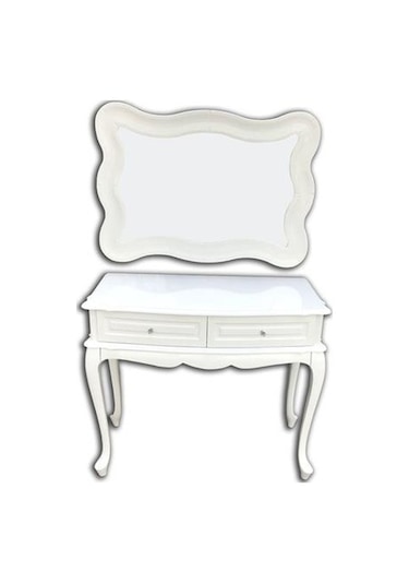 1448bng18012dresuar St Kayın Aslan Ayak Parlak Lake Beyaz Boya Renk 2çekmec Estetik Çizgi Beyaz