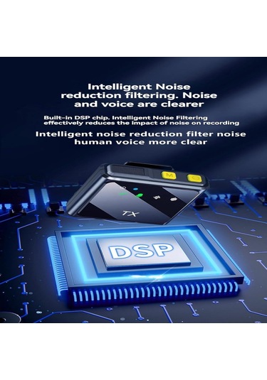 Springsun "gürültü Önleme Özelliğine Sahip İos Ve Android İçin Üçlü İşlevli Kablosuz Klipsli Mikrofon"