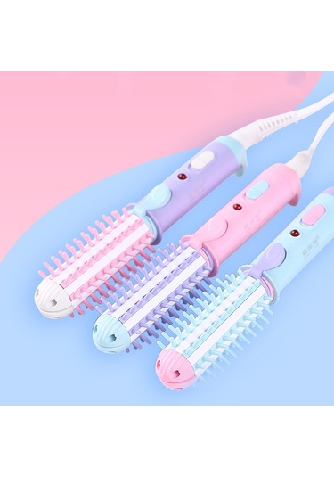 Sones Gelinsi Gls-003 20w 2'si 1 Arada Seramik Sırlı Mini Bukle Tarak, Ab Fişi Mor