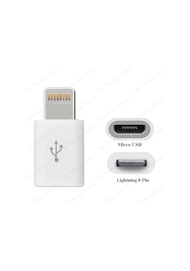 For Iphone 8 Pin için Micro Usb Dönüştürücü Data/Şarj Adaptör