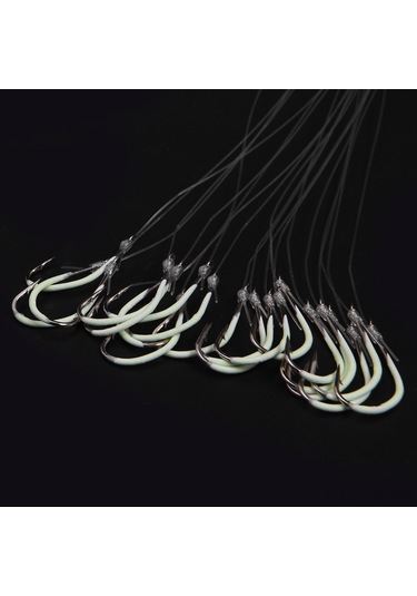 Jeehugo 26 Numara Işık Veren Balık İğnesi - 15 Adet, Yüksek Karbon Çelik, Parlak Kaplama, Dayanıklı Ve Keskin Uçlar