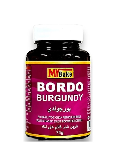 Su Bazlı Toz Gıda Boyası My Bake 75 Gr Bordo