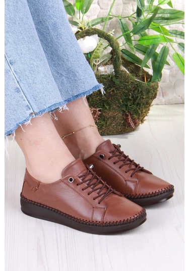 Pepita 427866 Anatomik Rahat Esnek Hakiki Deri Kadın Ayakkabı taba