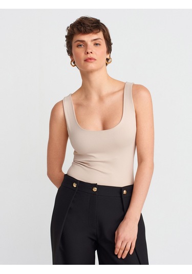 Dilvin 20977 Kalın Askılı Poliamid Atlet-taş Taş