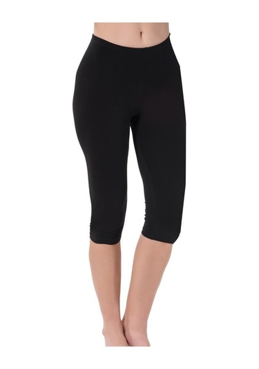 Lüx Drm Bayan Likralı Ağlı Battal Diz Altı Kapri Tayt 4003